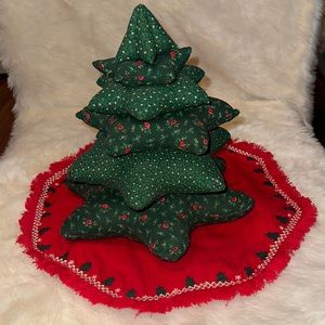 Soft sculpture stuffed Christmas tree New